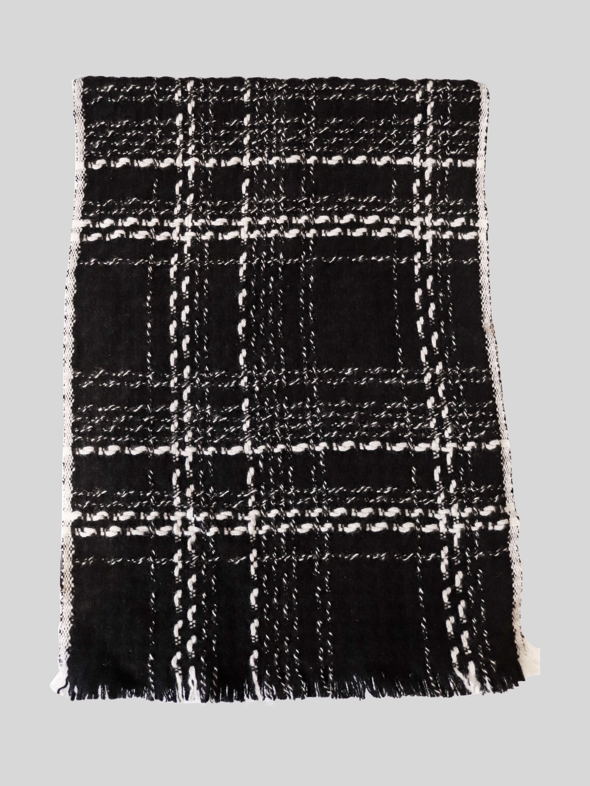 Black & White Cashmere Scarf - Contento London