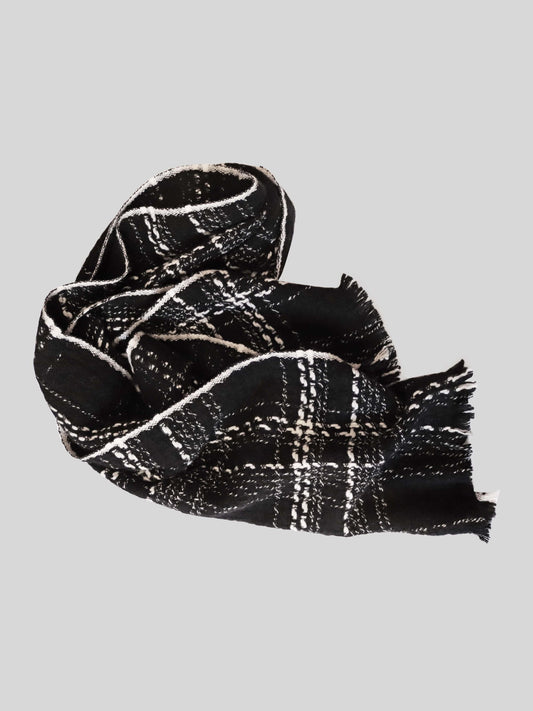 Black & White Cashmere Scarf - Contento London