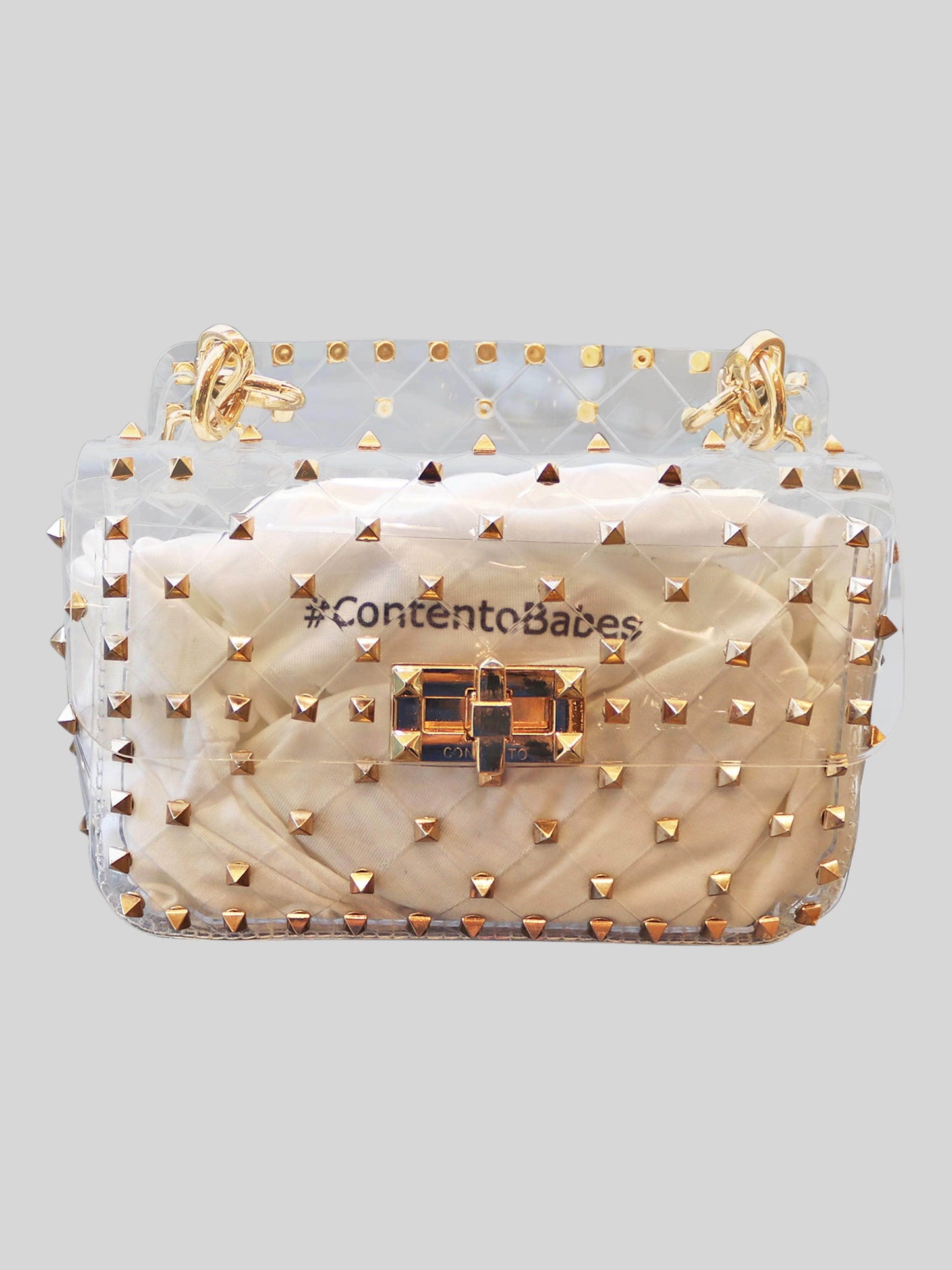 Stud Transparent PVC Bag - Contento London